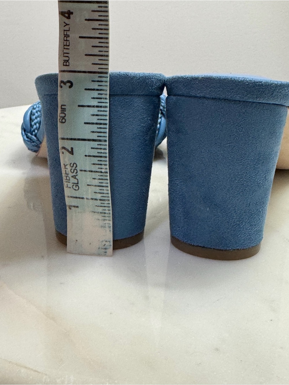 Nine West Dusty Blue Braided Block Heel Mules - Picture 8 of 8